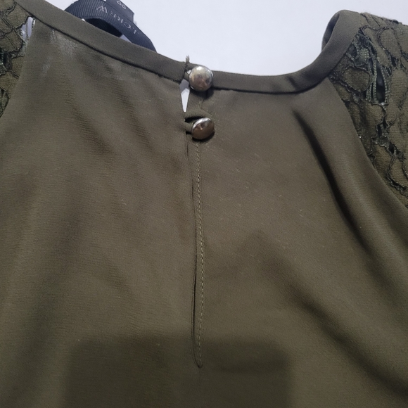 J.Crew Women’s Army green Sleeveless Lace Top Sz0 - Picture 6 of 7